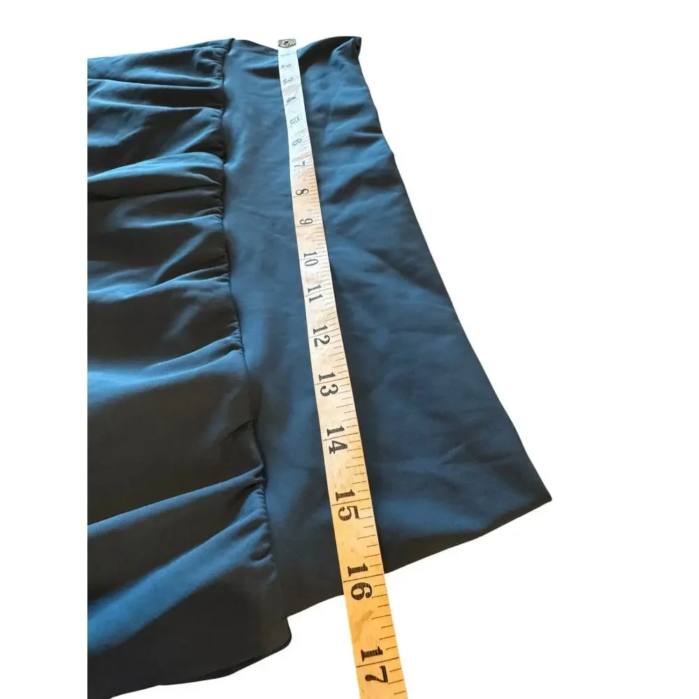 Halara XL Long High Waisted Athletic Running Shorts Built-In Liner Blue